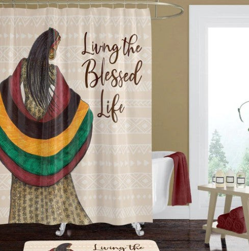 "Blessed Life" Shower Curtain