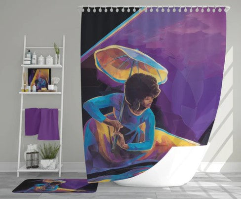 "Praise Dancer with Umbrella" Inspirational Shower Curtain