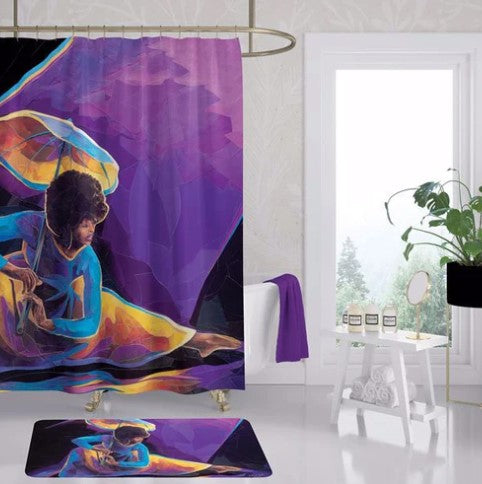 "Praise Dancer with Umbrella" Inspirational Shower Curtain
