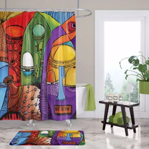 Jazz Masks Shower Curtain