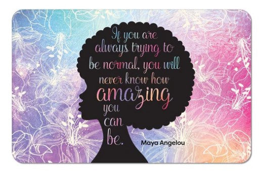 Maya Angelou "Amazing Afro" Inspirational Floor Mat