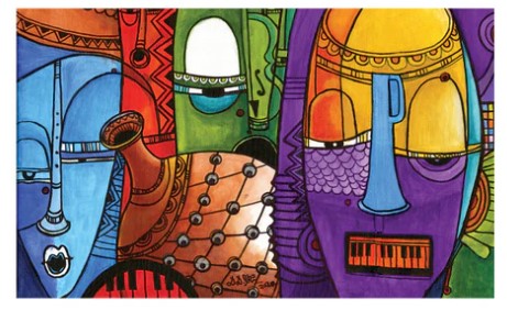 Jazz Masks Floor Mat