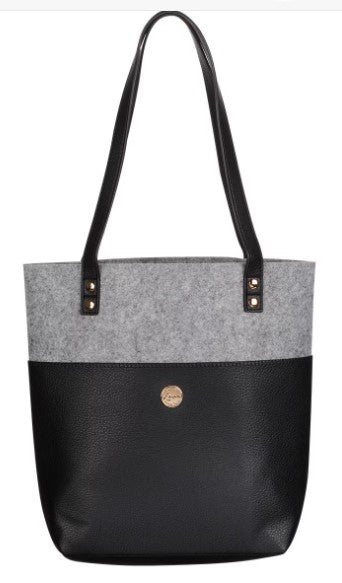 Fashion-Black/Grey Tote Bag