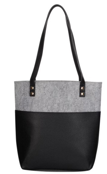 Fashion-Black/Grey Tote Bag