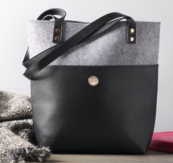 Fashion-Black/Grey Tote Bag