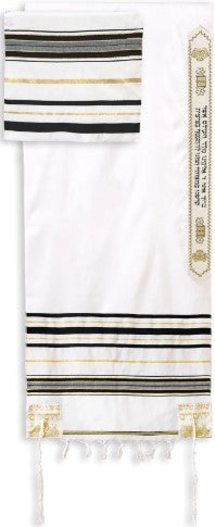 Prayer Shawl-Black Acrylic w/Bag (72" x 24")