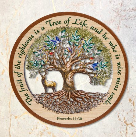 Proverbs 11:30 Tree of Life Laser Cut Wood Art