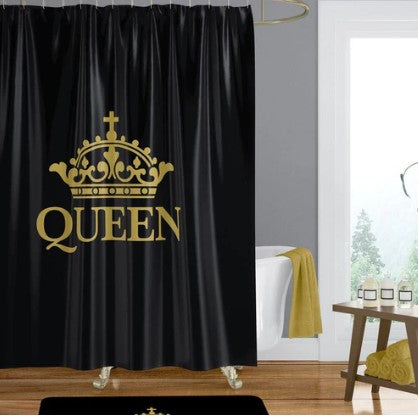 BLACK QUEEN SHOWER CURTAIN