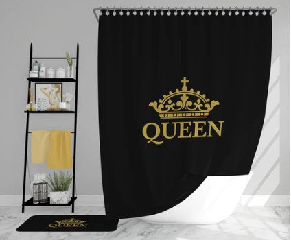 BLACK QUEEN SHOWER CURTAIN