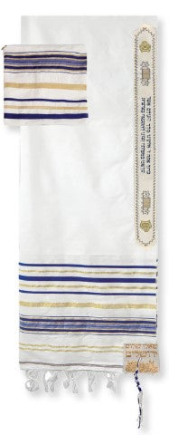 Prayer Shawl-Blue Acrylic w/Bag (72" x 23")