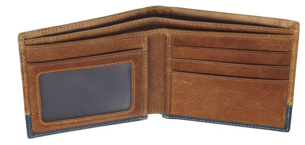 Wallet Leather-Two-tone-Be Strong & Courageous Josh. 1:9