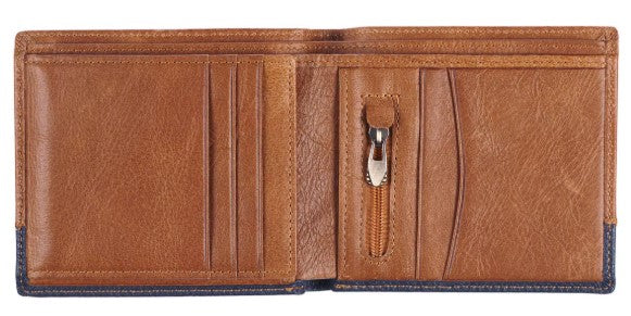 Wallet Leather-Two-tone-Be Strong & Courageous Josh. 1:9