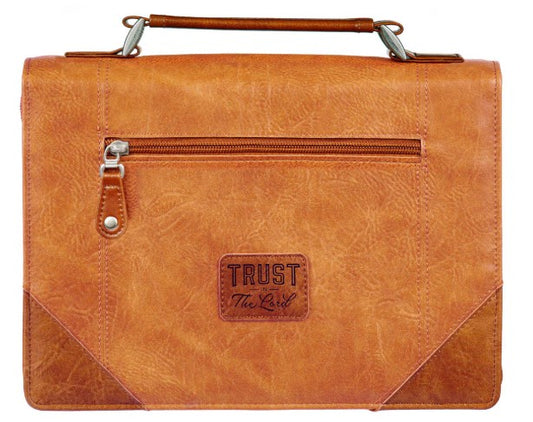 Trust in the Lord Tan and Honey-brown Classic Bible Cover