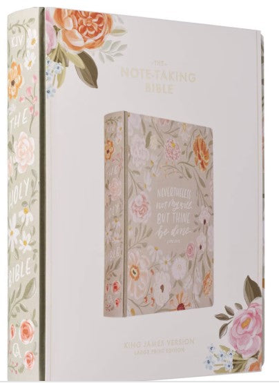 Sage Green Floral Hardcover Amelia Collection Large Print King James Version Note-taking Bible