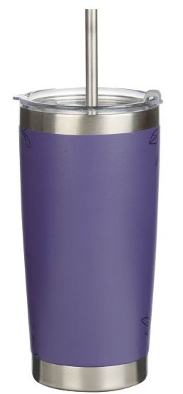 Noble Things Lavender Floral Stainless-Steel Tumbler