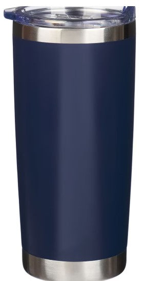 Walk By Faith Navy Stainless Steel Travel Tumbler