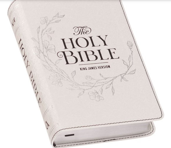 Pearlized White Large Print Compact King James Version Bible