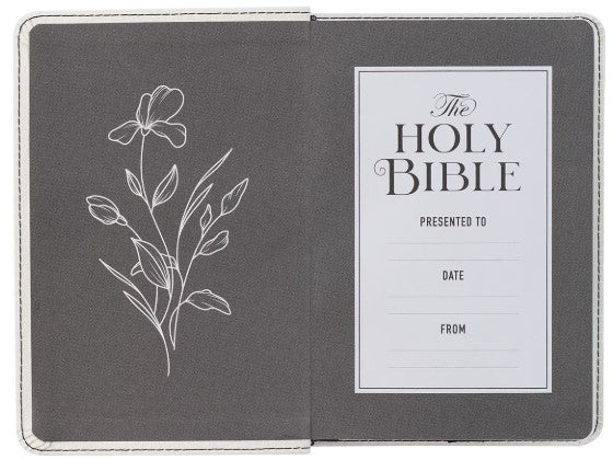 Pearlized White Large Print Compact King James Version Bible