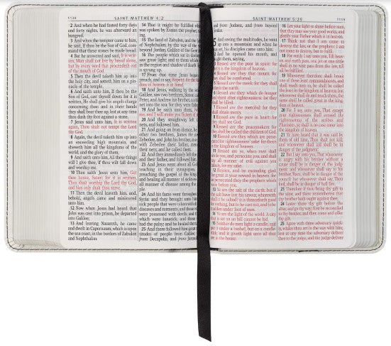 Pearlized White Large Print Compact King James Version Bible