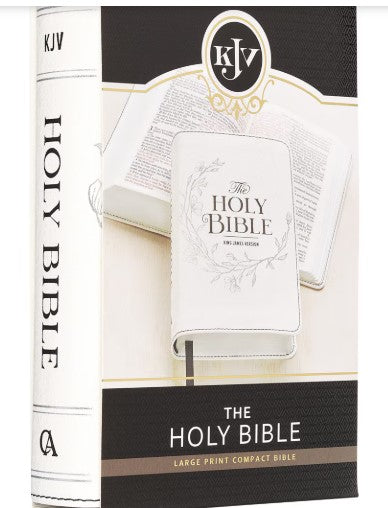 Pearlized White Large Print Compact King James Version Bible