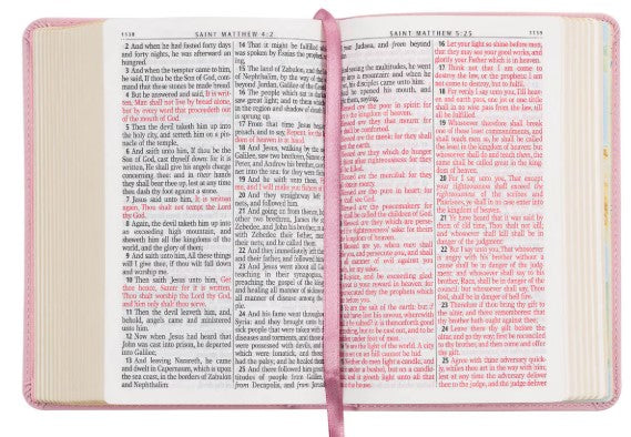 Ballet Pink Large Print Compact King James Version Bible