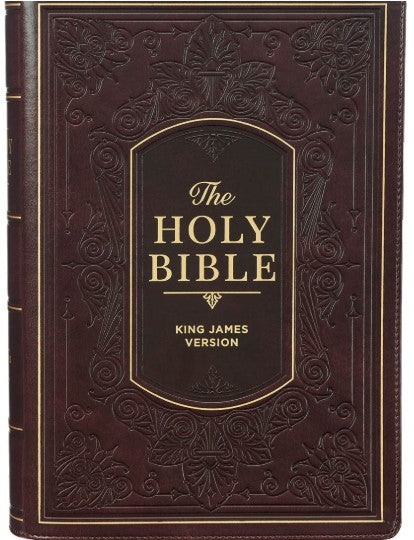 Burgundy Faux Leather King James Version Study Bible with Thumb Index