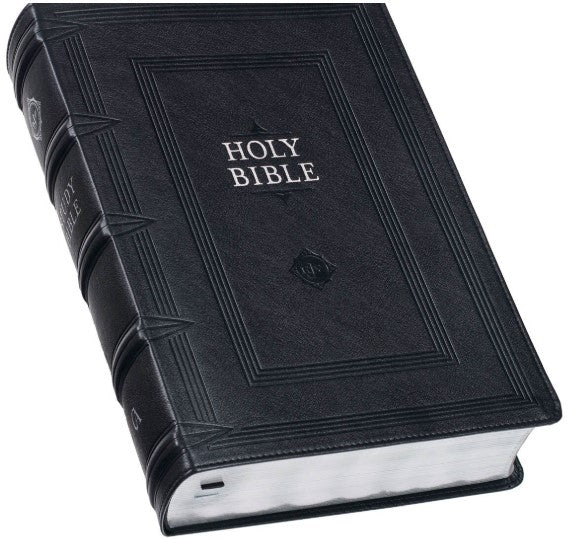 Black Faux Leather King James Study Bible with Thumb Index