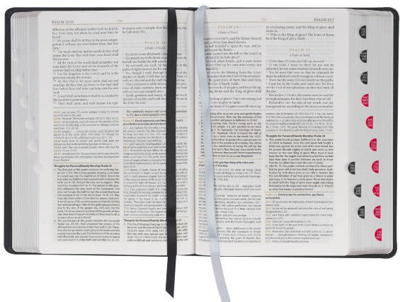 Black Faux Leather King James Study Bible with Thumb Index