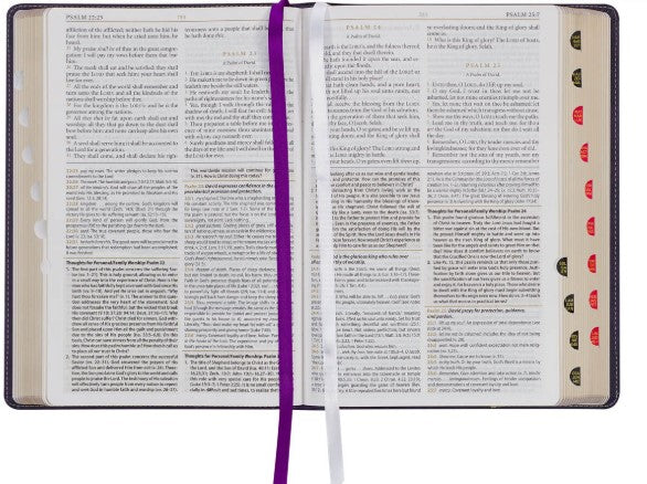 Two-tone Purple Faux Leather Large Print King James Version Study Bible