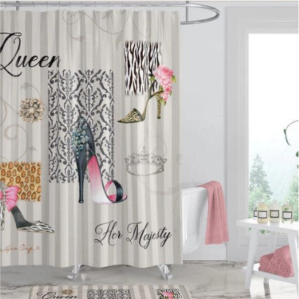 QUEEN SANDY CLOUGH SHOWER CURTAIN