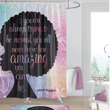 MAYA ANGELOU AMAZING SHOWER CURTAIN