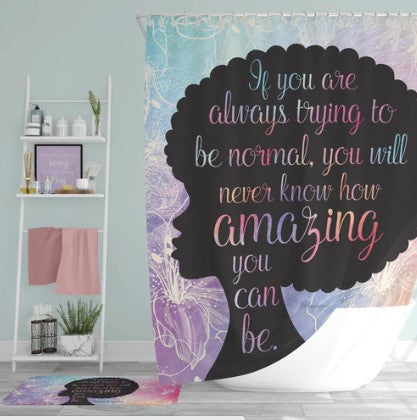 MAYA ANGELOU AMAZING SHOWER CURTAIN