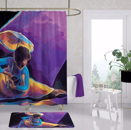 PRAISE DANCER WITH UMBRELLA SHOWER CURTAIN