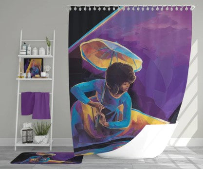 PRAISE DANCER WITH UMBRELLA SHOWER CURTAIN