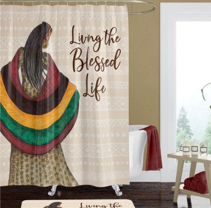 BLESSED LIFE SHOWER CURTAIN