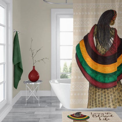 BLESSED LIFE SHOWER CURTAIN