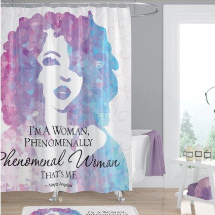 MAYA ANGELOU PHENOMENAL WOMAN SHOWER CURTAIN