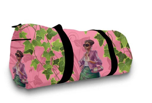 Green and Pink Travel Bag