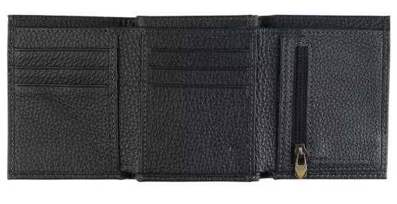 Walk by Faith Black Genuine Leather Wallet - 2 Corinthians 5:7