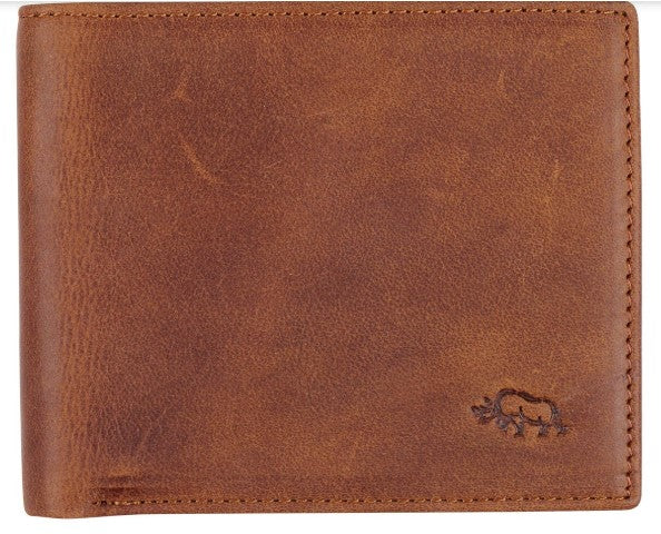 Men's Diesel Brown Full Grain Cowhide Leather Bifold Rhino Armor™ Wallet