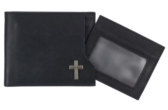 Silver Cross Black Genuine Leather Wallet