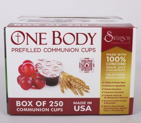 Communion Cups One Body Prefilled 250Pk