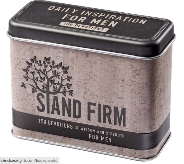Stand Firm Devotional Cards in a Tin for Men
